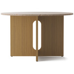 Androgyne Round Dining Table - Natural Oak / Kunis Breccia Sand