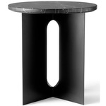 Androgyne Metal Side Table - Black / Black Marble