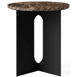 Androgyne Metal Side Table - Black / Emperador Dark Marble