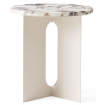 Androgyne Metal Side Table - Ivory / Calacatta Viola Marble