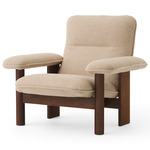 Brasilia Lounge Chair - Dark Stained Oak / Beige Boucle