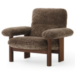 Brasilia Lounge Chair - Dark Stained Oak / Root Sheepskin