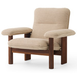 Brasilia Lounge Chair - Walnut / Beige Boucle