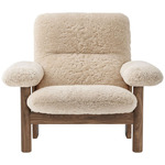 Brasilia Lounge Chair - Walnut / Natural Sheepskin