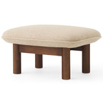 Brasilia Ottoman - Dark Stained Oak / Beige Boucle