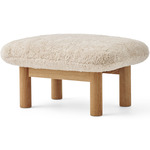 Brasilia Ottoman - Natural Oak / Natural Sheepskin