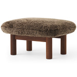 Brasilia Ottoman - Walnut / Sahara Sheepskin