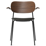 Co Upholstered Seat Armchair - Black / Dark Oak / Remix 233