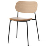 Co Upholstered Seat Dining Chair - Black / Natural Oak / Dakar Cognac Leather