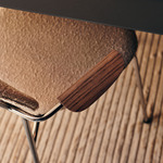 Co Upholstered Armchair - Chrome / Dark Oak / Beige Boucle