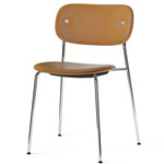 Co Upholstered Dining Chair - Chrome / Dakar Cognac Leather
