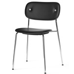 Co Upholstered Dining Chair - Chrome / Dakar Black Leather