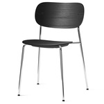 Co Dining Chair - Chrome / Black Oak