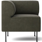 Eave Corner Dining Sofa - Black / Fiord 961