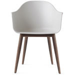 Harbour Wooden Base Armchair - Dark Stained Oak / Light Grey