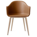 Harbour Wooden Base Armchair - Natural Oak / Dakar Cognac Leather