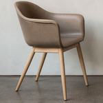 Harbour Wooden Base Armchair - Natural Oak / Dakar Antilop Leather