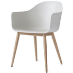 Harbour Wooden Base Armchair - Natural Oak / Light Grey