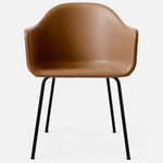 Harbour Steel Base Armchair - Black / Dakar Cognac Leather