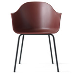 Harbour Steel Base Armchair - Black / Burned Red