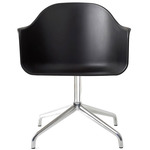 Harbour Swivel Armchair - Polished Aluminum / Black