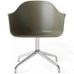 Harbour Swivel Armchair - Polished Aluminum / Olive