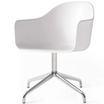 Harbour Swivel Armchair - Polished Aluminum / White