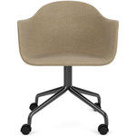 Harbour Upholstered Armchair with Casters - Black / Beige Boucle