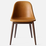 Harbour Wooden Base Side Chair - Dark Stained Oak / Dakar Cognac Leather