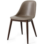 Harbour Wooden Base Side Chair - Dark Stained Oak / Dakar Antilop Leather