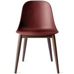 Harbour Wooden Base Side Chair - Dark Stained Oak / Burned Red