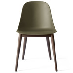 Harbour Wooden Base Side Chair - Dark Stained Oak / Olive