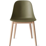 Harbour Wooden Base Side Chair - Natural Oak / Olive