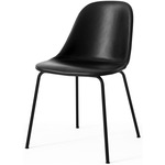 Harbour Steel Base Side Chair - Black / Dakar Black Leather