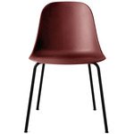 Harbour Steel Base Side Chair - Black / Burned Red