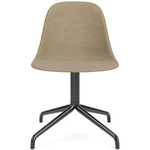 Harbour Upholstered Swivel Side Chair - Black / Beige Boucle