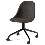 Harbour Swivel Side Chair with Casters - Black / Canvas 154