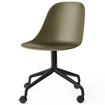Harbour Swivel Side Chair with Casters - Black / Olive