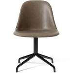 Harbour Upholstered Swivel Side Chair - Black / Dakar Antilop Leather