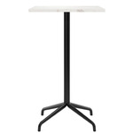 Harbour Footed Base Rectangular Counter/Bar Table - Black / Ivory Marble