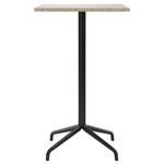 Harbour Footed Base Rectangular Counter/Bar Table - Black / Kunis Breccia Sandstone