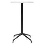 Harbour Footed Base Round Counter/Bar Table - Black / Ivory Marble
