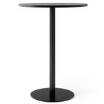 Harbour Round Counter/Bar Table - Black / Black Oak Veneer