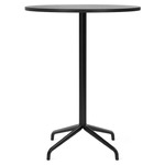 Harbour Footed Base Round Counter/Bar Table - Black / Black Oak Veneer