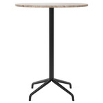 Harbour Footed Base Round Counter/Bar Table - Black / Kunis Breccia Sandstone