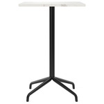 Harbour Footed Base Rectangular Counter/Bar Table - Black / Ivory Marble