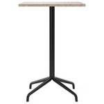 Harbour Footed Base Rectangular Counter/Bar Table - Black / Kunis Breccia Sandstone