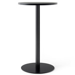 Harbour Round Counter/Bar Table - Black / Black Oak Veneer