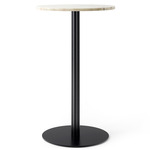 Harbour Round Counter/Bar Table - Black / Ivory Marble