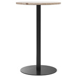 Harbour Round Counter/Bar Table - Black / Kunis Breccia Sandstone